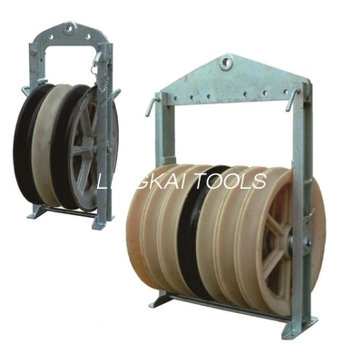 660mm Diameter 3 Sheave Conductor Pulley Stringing Blocks In Nylon Sheave