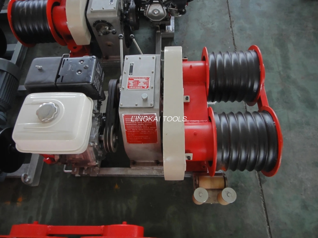 Transmission Line Motorised Pulling Winch 3 Ton With Double Capastans