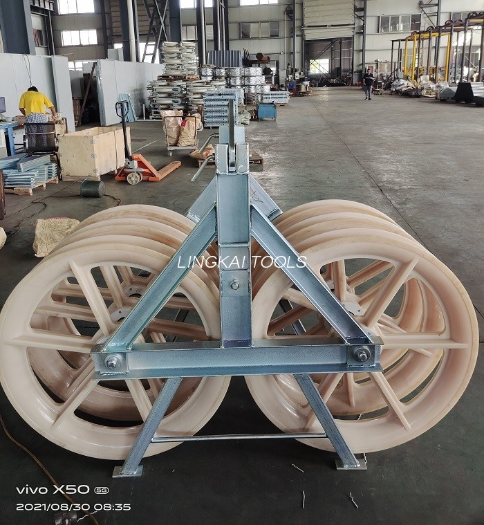 822mm Tandem Pulley Stringing Blocks For Overhead Line Transmission