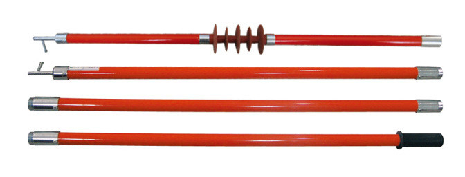 Operating Rod Stick Construction Safety Tools , 4 Sections Telescoping Hot Stick