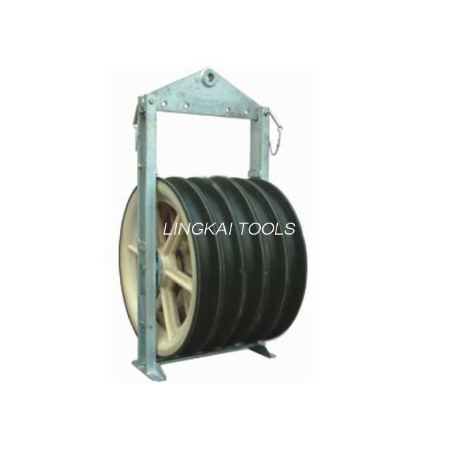 Transmission Line Stringing Tools Highly Galvanized Large Diameter Stringing Blocks